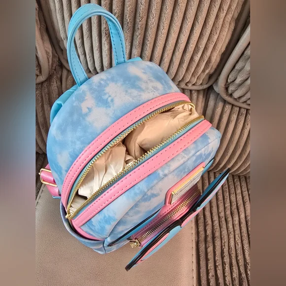 Disney Parks Eats Collection Mickey Macaron Loungefly Mini Backpack - Picture 4 of 13